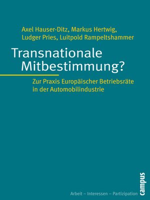 cover image of Transnationale Mitbestimmung?